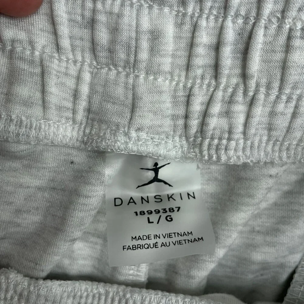 Danskin Women's L Luxe Retro Jogger Pants Grey  N0408